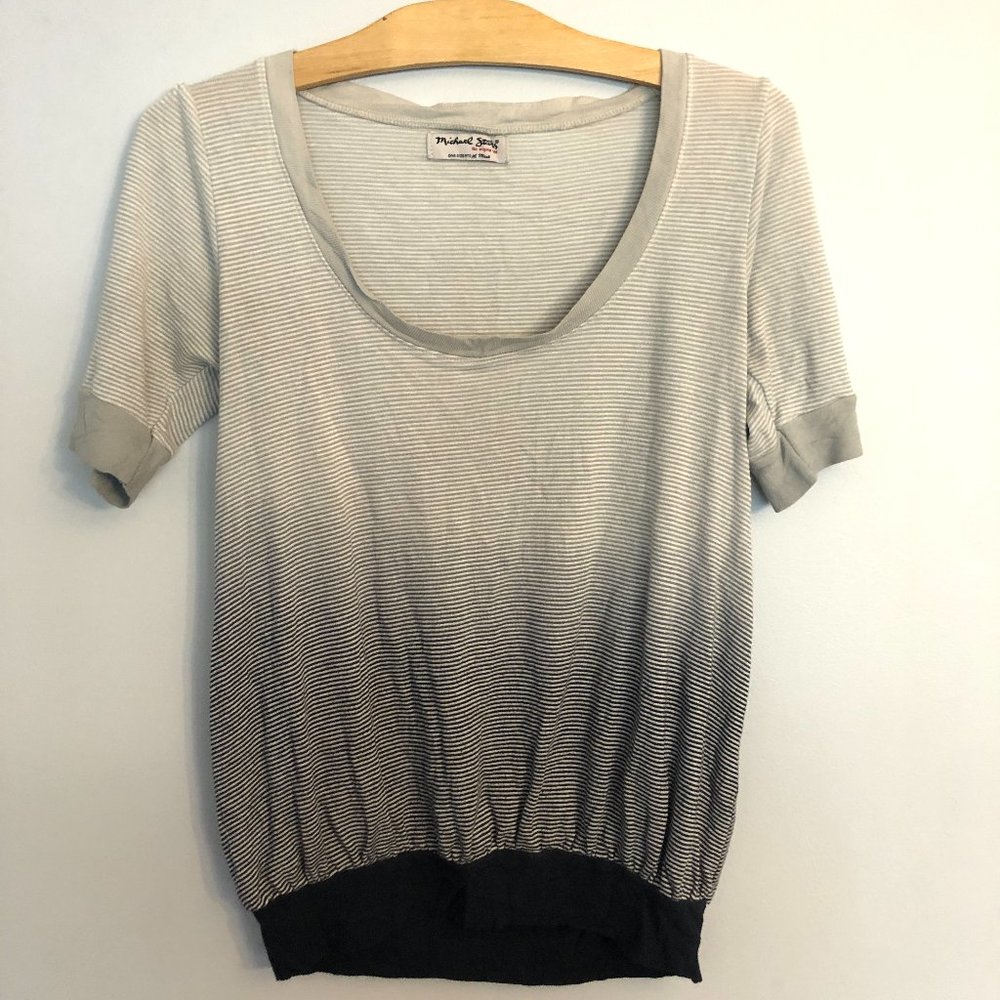 Michael Stars Short Sleeve Ombre Stripe Pullover